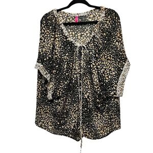 Victoria's Secret Beach Sexy Leopard Print Sheer‎ Swimwear Cover-up Top OS